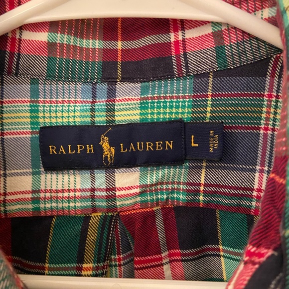Ralph Lauren Men’s Plaid Shirt Large - Picture 3 of 5
